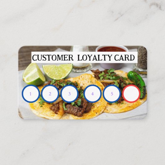 VISITE TAQUERIA - CARTE DE LOYAUTÉ CLIENT (Devant)