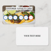 VISITE TAQUERIA - CARTE DE LOYAUTÉ CLIENT (Devant / Derrière)