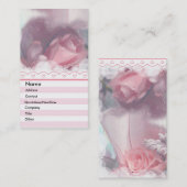 Visite -TBA - Carte de profil Rose (Devant / Derrière)