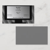 Visite Tech Savvy Carte de visite, gris clair (Devant / Derrière)