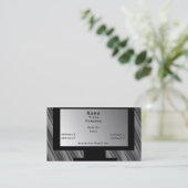 Visite Tech Savvy Carte de visite, gris clair (Debout devant)