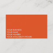 Visite Texte fait sur commande lumineux moderne de carte (Dos)