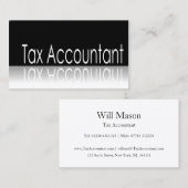 Visite Texte réfléchi - Comptable fiscal - Carte de visit (Devant / Derrière)