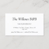 Visite Texte Réfléchissant - Chambres d'hôte - Carte de v (Dos)