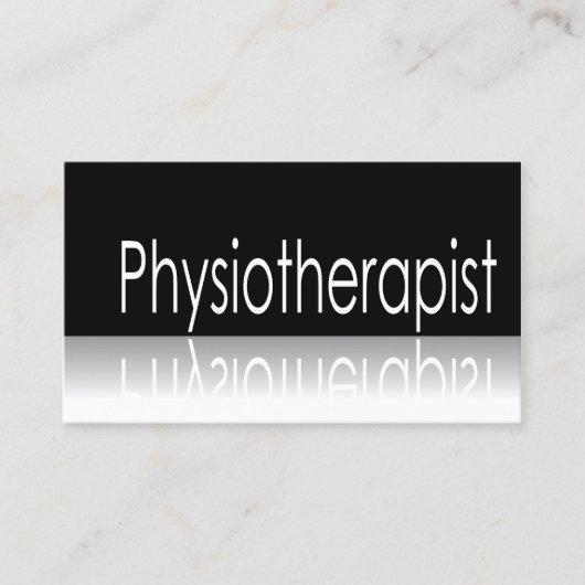 Visite Texte Réfléchissant - Physiothérapeute - Carte de (Devant)