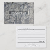 Visite texture croustillante de carte de commentaire (Devant / Derrière)