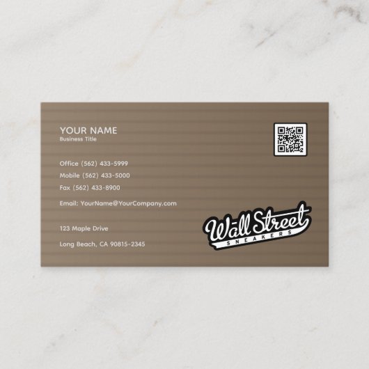 Visite Texture du grain de bois - Conception Carte de vis (Devant)