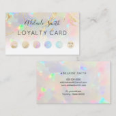 Visite texture opale de la carte de fidélité (Devant / Derrière)