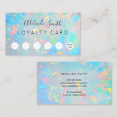 Visite texture opale de la carte de fidélité (Devant / Derrière)