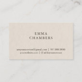 Visite Thérapeute moderne de massage Lotus Pose Carte de  (Dos)