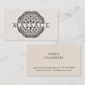 Visite Thérapeute moderne de massage Lotus Pose Carte de  (Devant / Derrière)