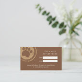 Visite Timbre-page papier brun du préparateur de carte de (Debout devant)