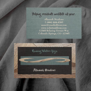 Visite Tranquille Sens Calme Yoga Instructeur Carte de vi