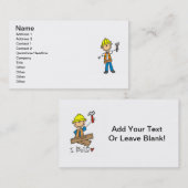 Visite Travailleur de la construction avec le carte de (Devant / Derrière)