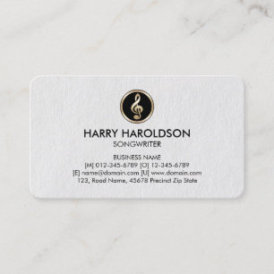 Visite Treble Clef Icon Songwriter Premium Carte de visit