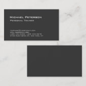 Visite Trendy Grey Personal Trainer Fitness Carte de visi (Devant / Derrière)