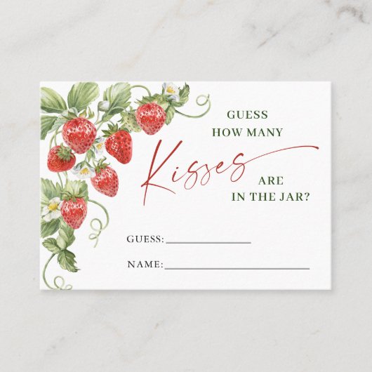 Visite Trendy Meadow Strawberry Devinez Combien De Carte  (Devant)