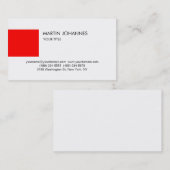 Visite Trendy Plain Professionnel Rouge Blanc Carte de vi (Devant / Derrière)