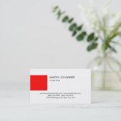 Visite Trendy Plain Professionnel Rouge Blanc Carte de vi (Debout devant)