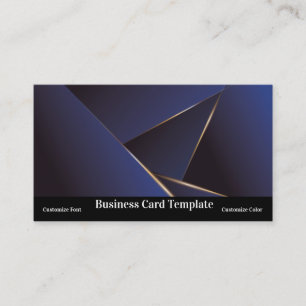 Visite Triangle simple Abstrait bleu classique Carte de v