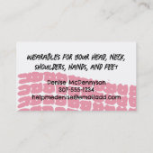 Visite Tricot aiguilles écharpe olive brun carte de visit (Dos)