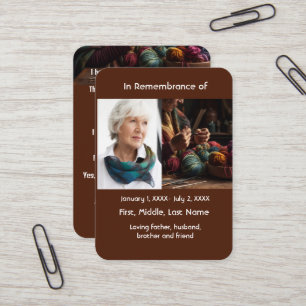 Visite Tricot de Knitter de carte mémoire