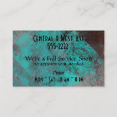 Visite Turquoise oxydé sur la carte de commerce en coiffu (Dos)