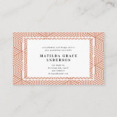 Visite Typographie géométrique moderne élégant carte de v (Dos)