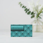 Visite Ultramoderne Chic Carte de visite, Deep Turquoise (Debout devant)
