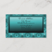 Visite Ultramoderne Chic Carte de visite, Deep Turquoise (Dos)