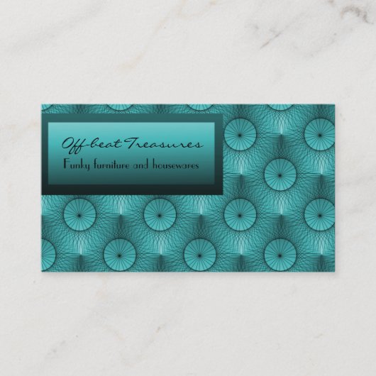Visite Ultramoderne Chic Carte de visite, Deep Turquoise (Devant)