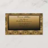 Visite Ultramoderne Chic Carte de visite, Miel Beige (Dos)