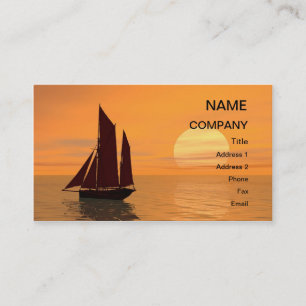 Visite Une carte de yacht de coucher du soleil pour que