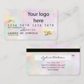 Visite Unicorn bokeh light Carte de crédit ajoutez votre  (Devant / Derrière)