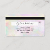 Visite Unicorn bokeh light Carte de crédit ajoutez votre  (Dos)