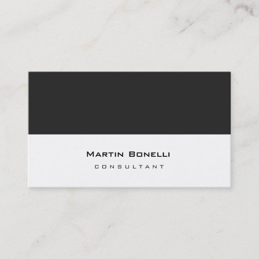 Visite Unique blanc gris moderne Consultant Carte de visi (Devant)