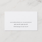 Visite Unique blanc gris moderne Consultant Carte de visi (Dos)