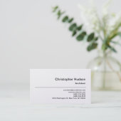 Visite Unique Pearl Simple Plain Architect Carte de visit (Debout devant)