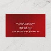 Visite Unique Red Modern Consultant Manager Carte de visi (Dos)