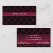 Visite Uptown Elegance Carte de visite, Fuchsia (Devant / Derrière)