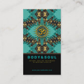 Visite V2 Turquoise Gold Eastern Sparkle OM Yoga Carte de (Dos)
