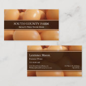 Visite Vente d'oeufs à portée libre Photo - Carte de visi (Devant / Derrière)