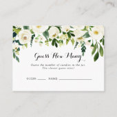 Visite Vert Blanc Floral Devinez Combien De Carte De Jeu (Devant)