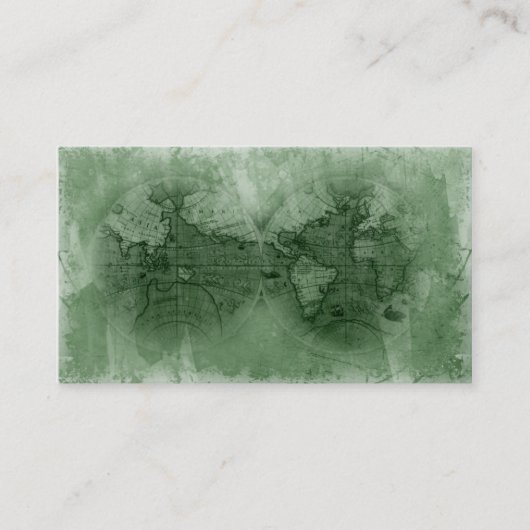 Visite Vert de globe de carte du monde d'antiquité de (Devant)