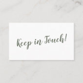 Visite Vert minimal sur blanc Carte de changement d'adres (Dos)