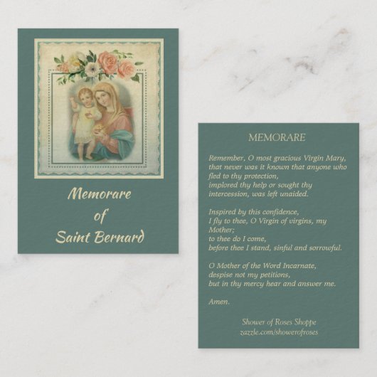 Visite Vierge Marie avec la carte sainte de Jésus (Devant / Derrière)