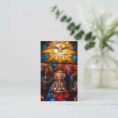 Visite Vierge Marie confirment la carte sainte de colombe (Debout devant)