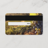 Visite Vignoble | Carte de crédit (Dos)