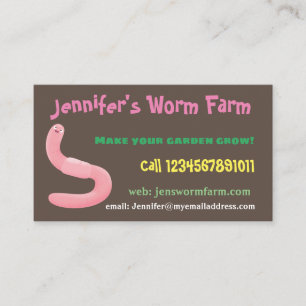 Visite Vin mou fermier vermiculaire dessin animé Carte de