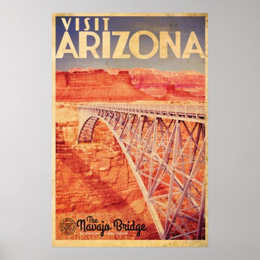 Visite vintage Arizona Navajo Bridge Affiche de vo (Devant)